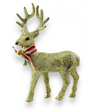 РОЖДЕСТВЕНСКИЙ ОРНАМЕНТ ФИГУРКА ОЛЕНЯ ОРНАМЕНТ УКРАШЕНИЕ БЛЕСК КРЕМОВЫЙ