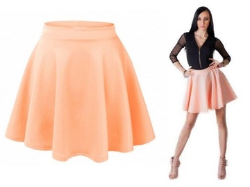 BORDOWA SPÓDNICZKA rozkloszowana z KOŁA na ZAMEK różne KOLORY 40-L