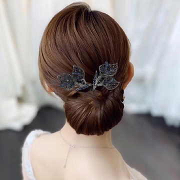 Hair Bun Tool Hairstyle Shaper Effortlessly Fashion Elegant for Thin Blue