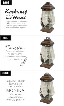 ZNICZ kapliczka LATARENKA z GRAWEREM dla Siostry