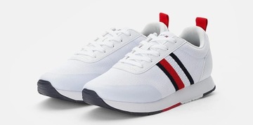 BUTY MĘSKIE TOMMY HILFIGER SKÓRZANE BIAŁE ROZM 41