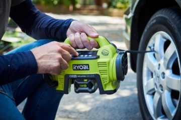 RYOBI НАСОС-КОМПРЕССОРНАЯ АККУМУЛЯТОРНАЯ БАТАРЕЯ 18V R18I + ШЛАНГИ, ФОРСУНКИ