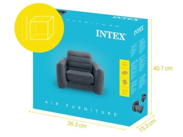 Одноместное надувное кресло Intex 224x117