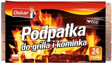 PODPAŁKA DO GRILLA I KOMINKA 24 kostki OSKAR