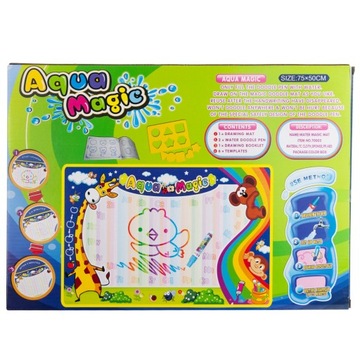 ВОДНЫЙ КОВРИК ДЛЯ ЖИВОПИСИ И РИСУНКА 100x80 МОЛДС ДЛЯ ШТАМПОВ НАБОР РУЧОК XXL