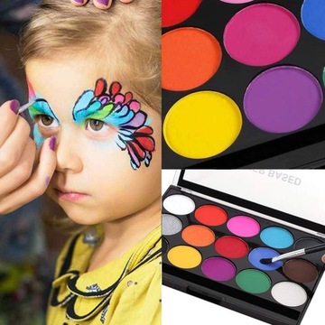 НАБОР КРАСОК ДЛЯ ПОКРАСКИ ЛИЦА, ТЕЛА, ЛИЦА, 15 ШТ.