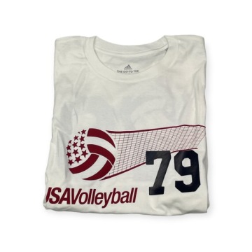 Мужская белая футболка ADIDAS VOLLEYBALL S 79