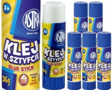 Клей-карандаш astra 21g школьный клей для бумаги и картона без растворителей