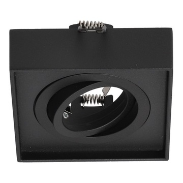 ВСТРАИВАЕМЫЙ ГАЛОГЕННЫЙ СВЕТИЛЬНИК МИНИ-СВЕТОДИОДНЫЙ ПОДВИЖНЫЙ КВАДРАТНЫЙ ЧЕРНЫЙ EDO + СВЕТОДИОДНАЯ ЛАМПОЧКА