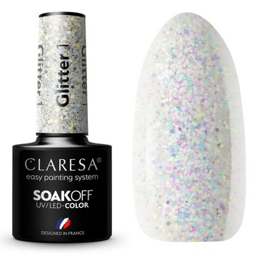 Lakier Hybrydowy Brokat Claresa Glitter 1