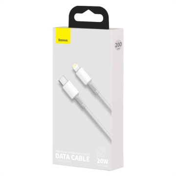 КАБЕЛЬ BASEUS USB-C LIGHTNING PD 20 Вт СИЛЬНЫЙ, ДЛИННЫЙ, 3 А, 2 м ДЛЯ ЗАРЯДКИ IPHONE