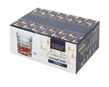 Kryształ szklanki do whisky Diamond BOHEMIA 230ml