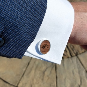 Запонки «Польские горы», выгравированная дата