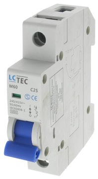 LC wyłącznik nadprądowy M60 1P 1M 1F C 25A