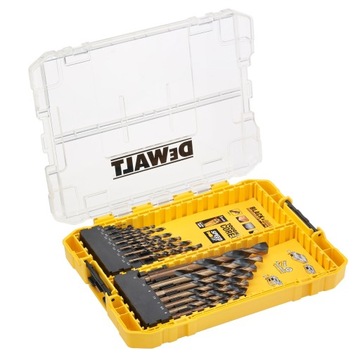 DEWALT ZESTAW WIERTEŁ DO METALU 1-12MM HSS-G 21 ELEMENTÓW TOUGHCASE DT70755