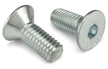 ŚRUBA STOŻKOWA IMBUSOWA M8x25 OCYNK KL 10.9 10szt