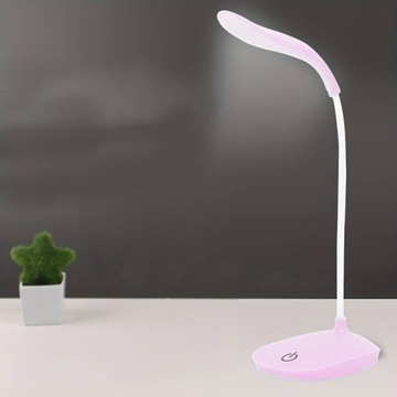 СЕНСОРНАЯ СВЕТОДИОДНАЯ НАСТОЛЬНАЯ ЛАМПА РОЗОВАЯ ШКОЛЬНАЯ USB НАСТОЛЬНАЯ БЕСПРОВОДНАЯ