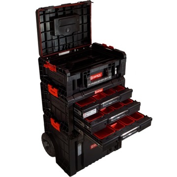 SKRZYNKA NA KÓŁKACH Z SZUFLADAMI QBRICK PRO SET