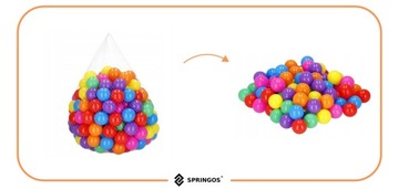 ШАРЫ ШАРЫ 5 СМ ЦВЕТНАЯ СМЕСЬ ДЛЯ РУЧКИ ДЛЯ БАССЕЙНА 100 шт. СЕРТИФИКАТ CE