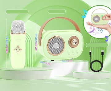 БЕСПРОВОДНОЙ КАРАОКЕ-МИКРОФОН BLUETOOTH ДИНАМИК C20 PLUS + 2 МИКРОФОНА