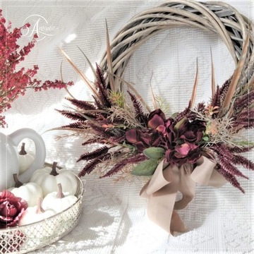 БОРДОВЫЙ уникальный венок на дверь 30-35см Antadio