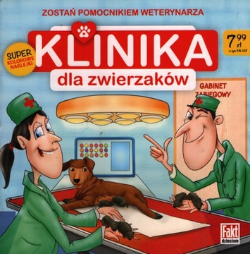 KLINIKA DLA ZWIERZAKÓW Fakt Kolorowe naklejki