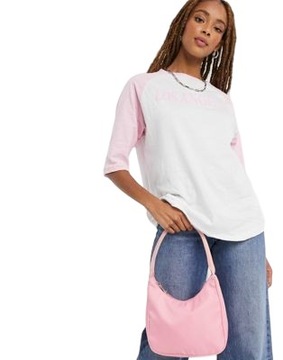 Daisy Street damski biały T-shirt z nadrukiem Los Angeles plus size defekt