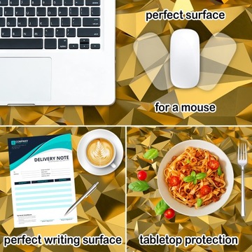 Защитный коврик для стола Golden Polygons Abstract
