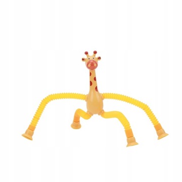 4X TELESKOPOWA PRZYSSAWKA ŻYRAFA FIGURKA SPRĘŻYNKA ROZCIĄGAJĄCE ZABAWKI