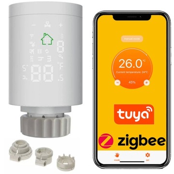 Электронная термостатическая головка Tuya Zigbee для умного радиатора