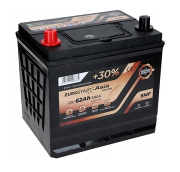 Akumulator Eurostart Asia 62Ah/ 580A +L Japan D23X
