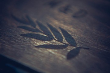 Шкатулка для обручальных колец - Бохо, Рустик, Гравировка