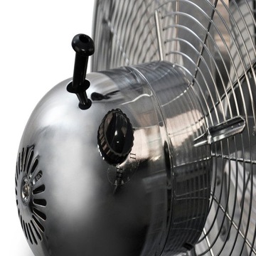 WENTYLATOR WIATRAK PODŁOGOWY STOJĄCY CHROM