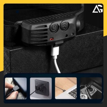 Светодиодная батарея 2 в 1 налобный фонарь налобный фонарь USB ремешок с датчиком движения