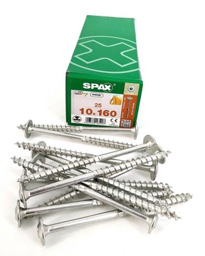 Wkręt konstrukcji SPAX 10x160 WIROX TALERZ T50 25