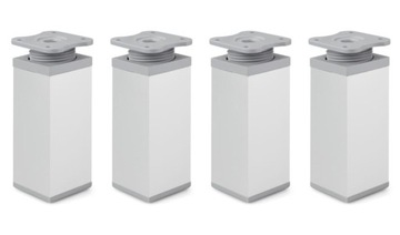 Nóżki meblowe kwadratowe H-10 cm srebrne 4x