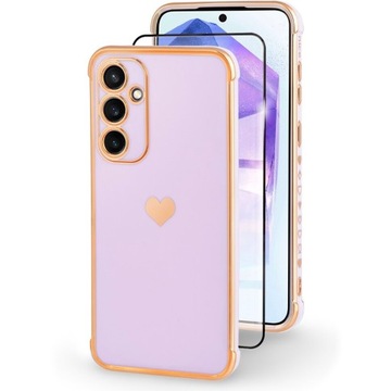 ETUI DO SAMSUNG GALAXY A55 5G SERDUSZKO CASE + SZKŁO HYBRYDOWE CERAMICZNE