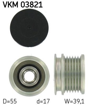 ALTERNÁTOR - SPOJKA JEDNOSMĚR SKF VKM 03821