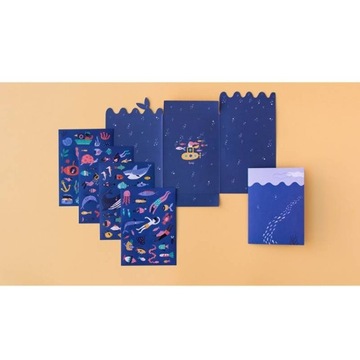 AB2 Londji безопасные многоразовые наклейки «Море»