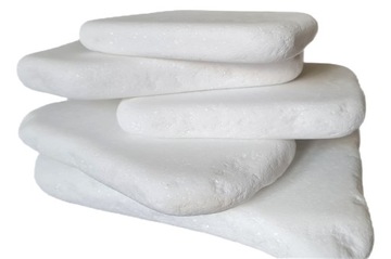 ПЛОСКИЕ КАМНИ ДЛЯ ЖИВОПИСИ, БЕЛЫЕ С БЛЕСКАМИ