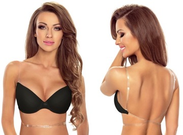 Biustonosz Vivisence 1035 PUSH UP czarny 75B