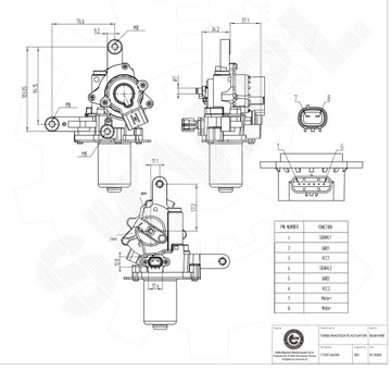 TOYOTA HILUX VII 3.0 D-4D VENTIL SEŘIZOVACÍ TURBO 172010L040 1720130110