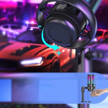 МИКРОФОН ДЛЯ КОМПЬЮТЕРА, КОНДЕНСАТОР, ИГРОВАЯ СТУДИЯ, КАРАОКЕ, USB-ФИЛЬТР