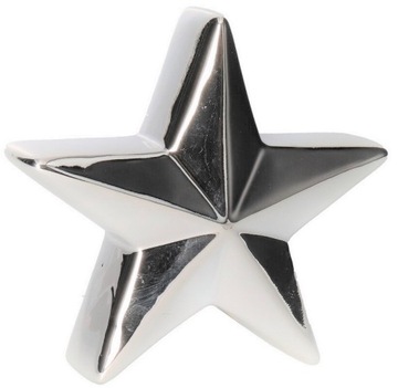 GWIAZDKA GWIAZDA CERAMICZNA SREBRNA DO STROIKA11CM