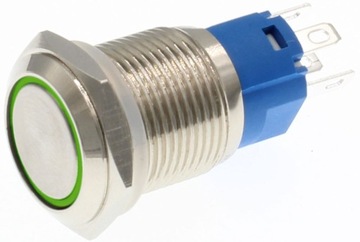 Przełącznik Reset Ring 12V-24V Niebieski Podświetl