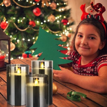 3 СВЕТОДИОДНЫЕ СВЕЧИ НА ЭЛЕКТРИЧЕСКИХ АККУМУЛЯТОРАХ С ДИСТАНЦИОННЫМ УПРАВЛЕНИЕМ