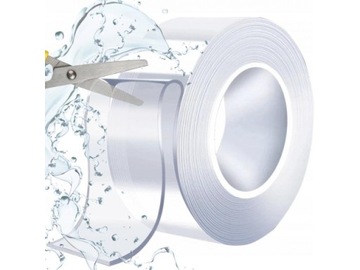 DWUSTRONNA TAŚMA NANO WIELOKROTNEGO UŻYTKU MOCNA DŁUGA PROFESJONALNA