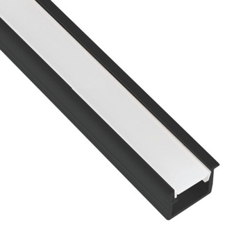 Profil aluminiowy czarny InLine Mini do wpustu 2m
