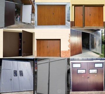 ГАРАЖНЫЕ ВОРОТА ДВУСТОРОННИЕ ГАРАЖНЫЕ ВОРОТА + ДВЕРЬ