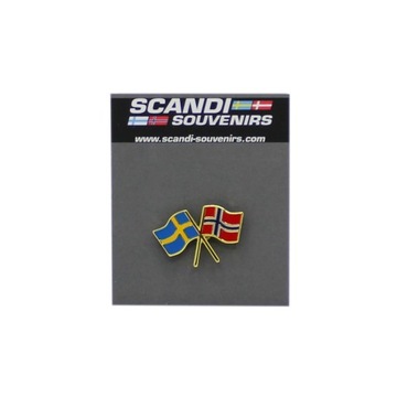 PIN PRZYPINKA FLAGI SZWECJA NORWEGIA PRZYWIESZKA T
